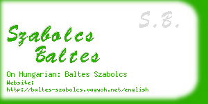 szabolcs baltes business card